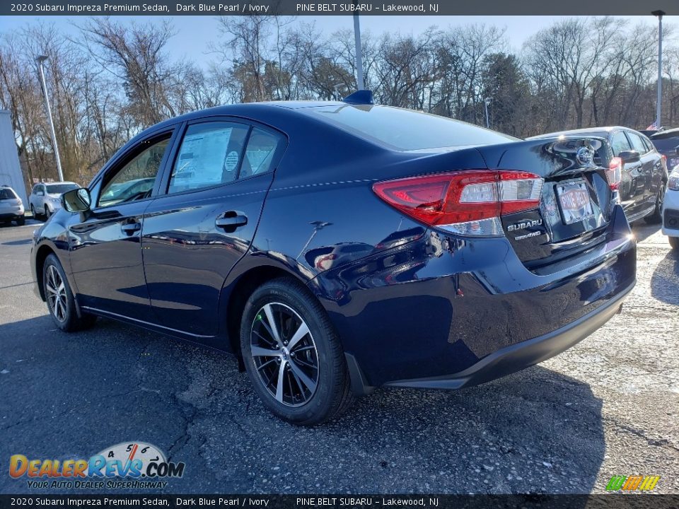 2020 Subaru Impreza Premium Sedan Dark Blue Pearl / Ivory Photo #4
