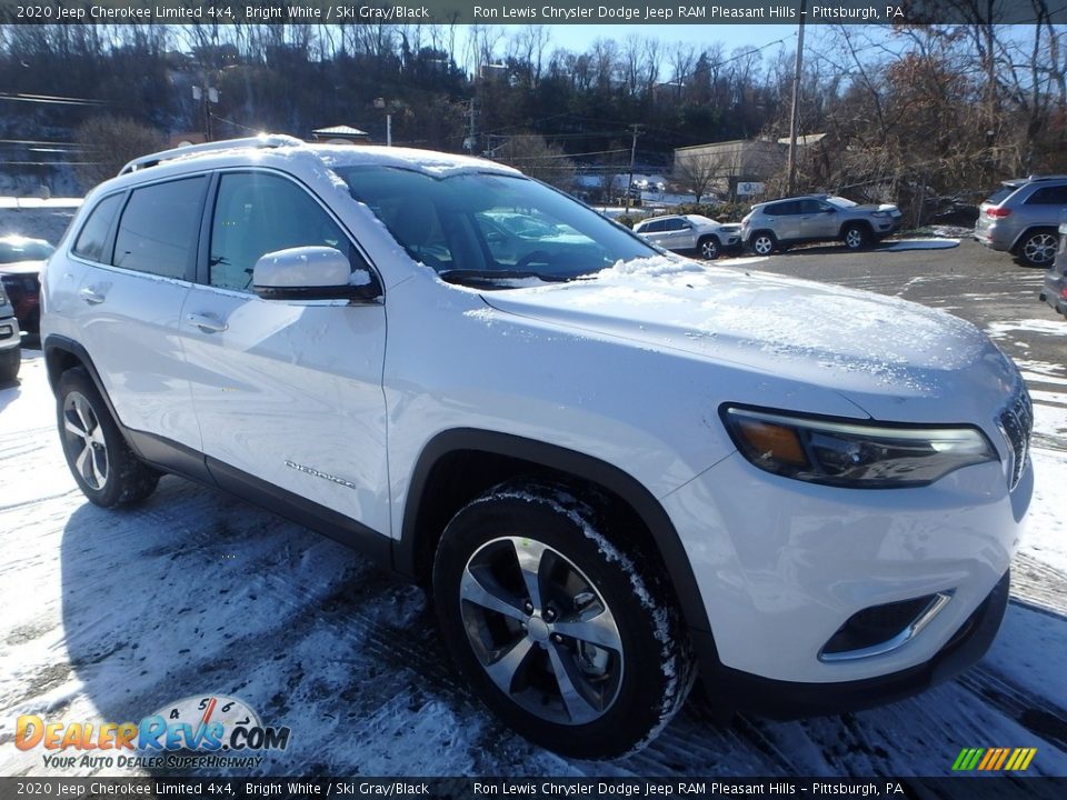 2020 Jeep Cherokee Limited 4x4 Bright White / Ski Gray/Black Photo #8