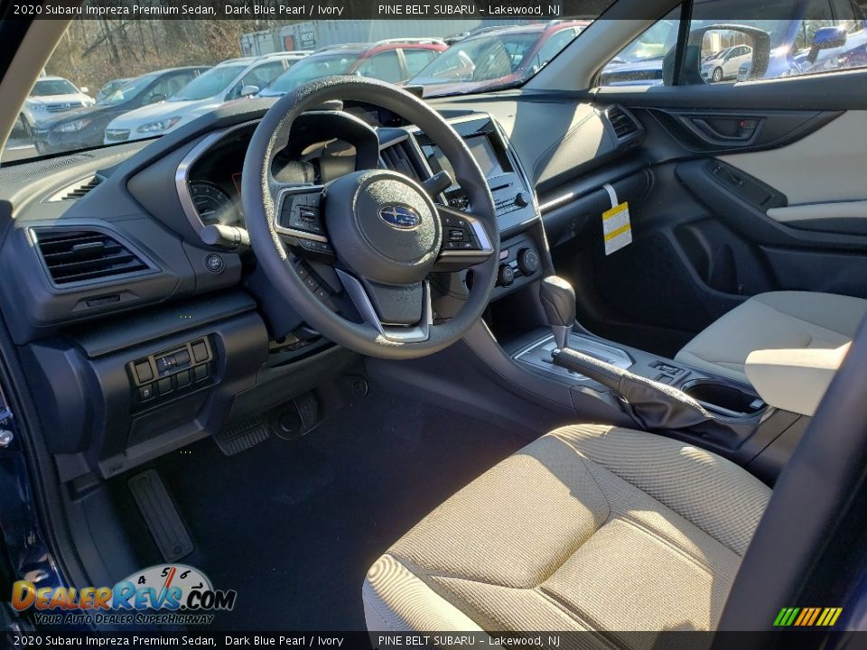 2020 Subaru Impreza Premium Sedan Dark Blue Pearl / Ivory Photo #7