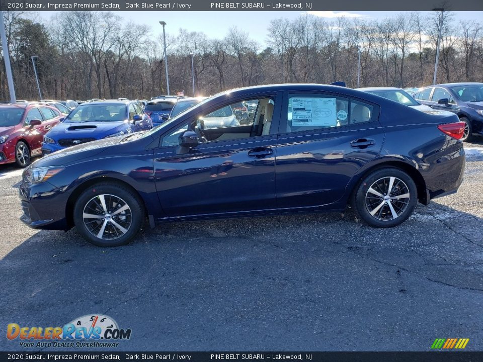 2020 Subaru Impreza Premium Sedan Dark Blue Pearl / Ivory Photo #3