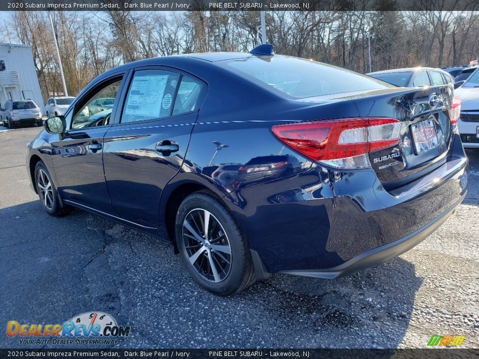 2020 Subaru Impreza Premium Sedan Dark Blue Pearl / Ivory Photo #4