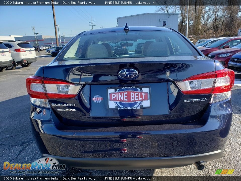 2020 Subaru Impreza Premium Sedan Dark Blue Pearl / Ivory Photo #5