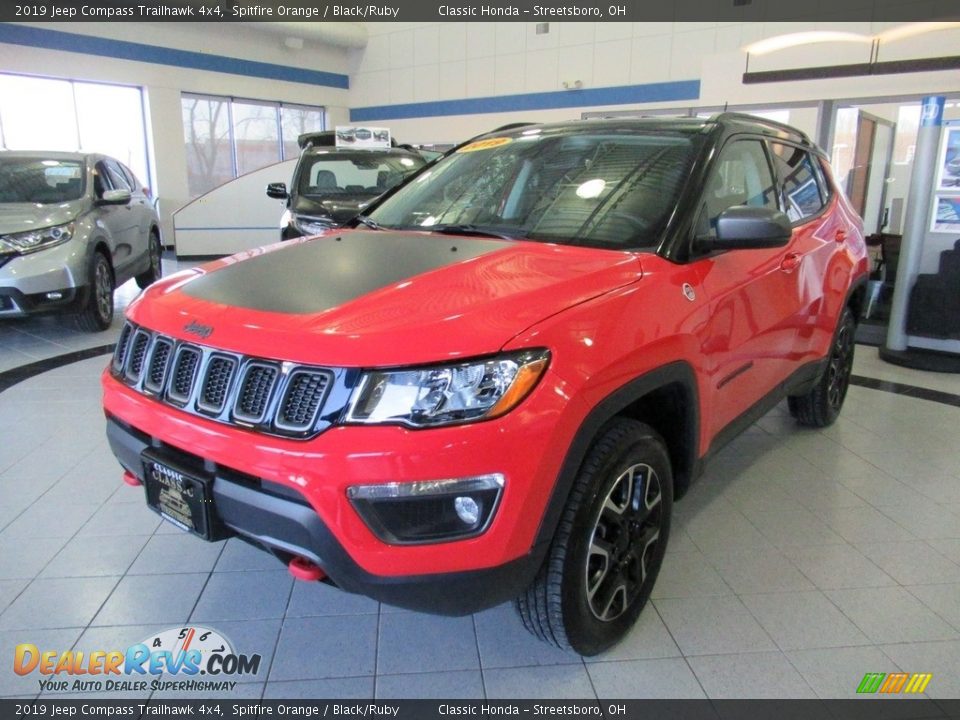 2019 Jeep Compass Trailhawk 4x4 Spitfire Orange / Black/Ruby Photo #1