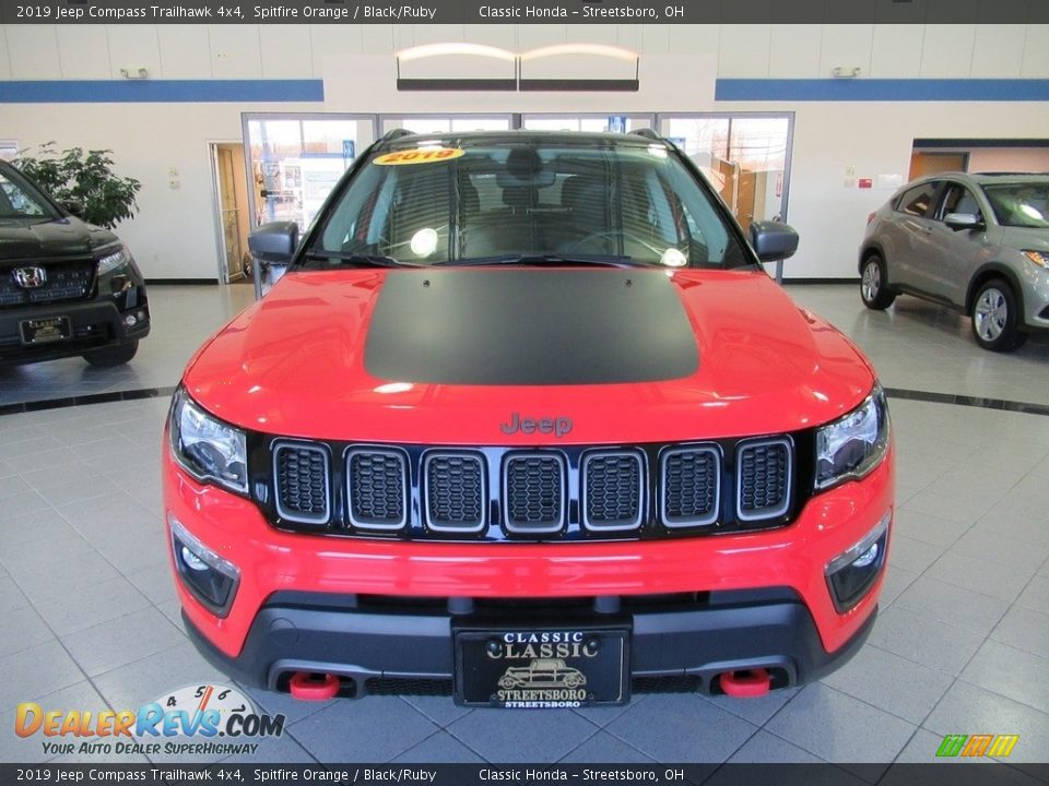 2019 Jeep Compass Trailhawk 4x4 Spitfire Orange / Black/Ruby Photo #2