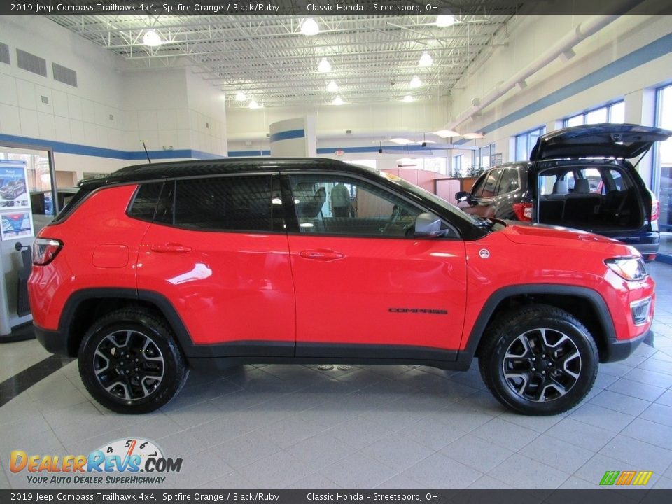 2019 Jeep Compass Trailhawk 4x4 Spitfire Orange / Black/Ruby Photo #4