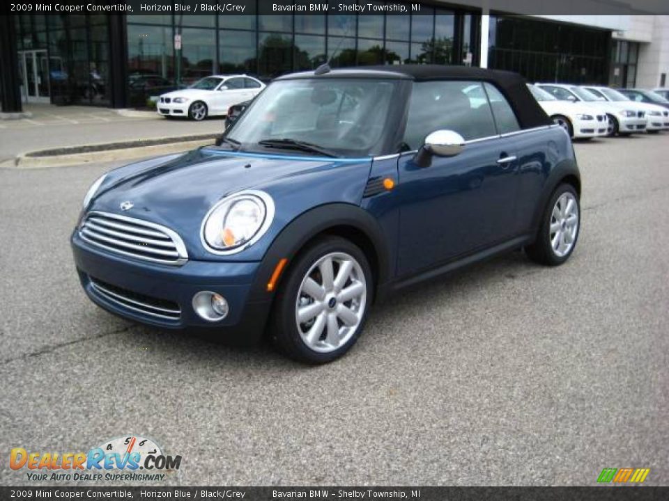 2009 Mini Cooper Convertible Horizon Blue / Black/Grey Photo #1