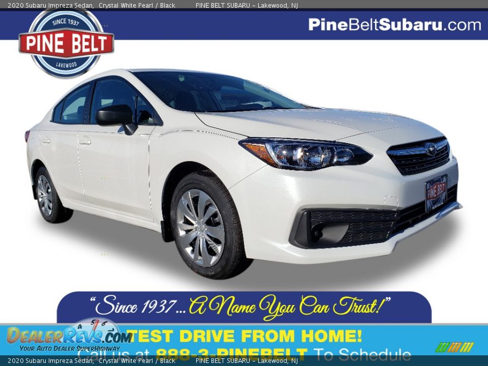2020 Subaru Impreza Sedan Crystal White Pearl / Black Photo #1