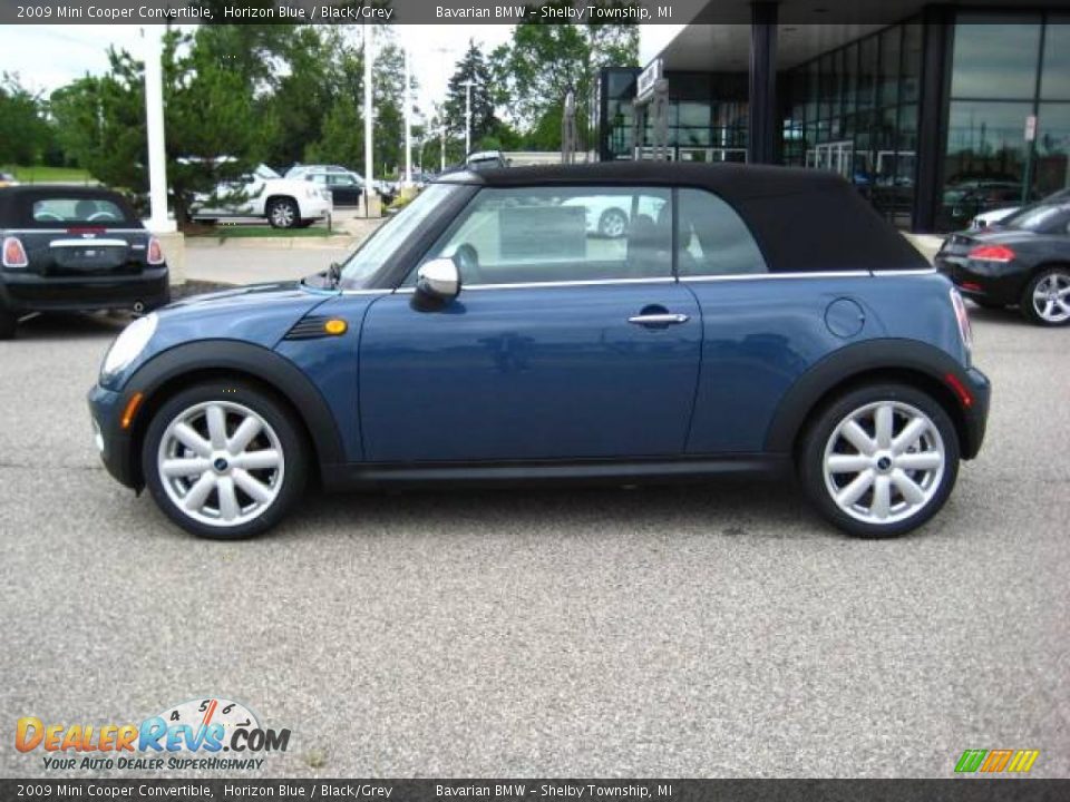 2009 Mini Cooper Convertible Horizon Blue / Black/Grey Photo #2