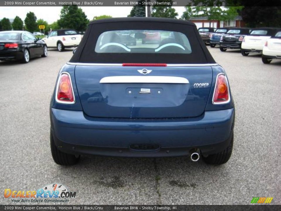 2009 Mini Cooper Convertible Horizon Blue / Black/Grey Photo #4