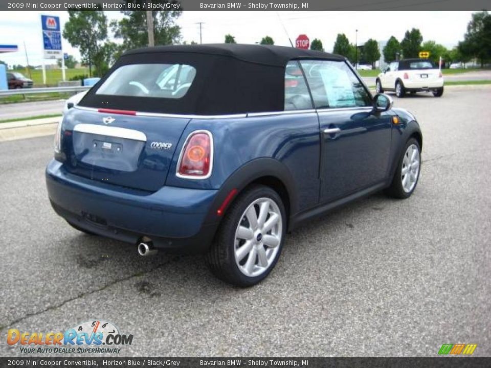 2009 Mini Cooper Convertible Horizon Blue / Black/Grey Photo #5