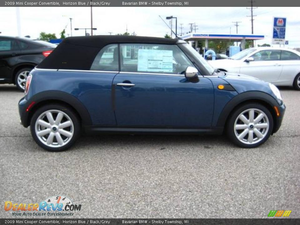 2009 Mini Cooper Convertible Horizon Blue / Black/Grey Photo #6