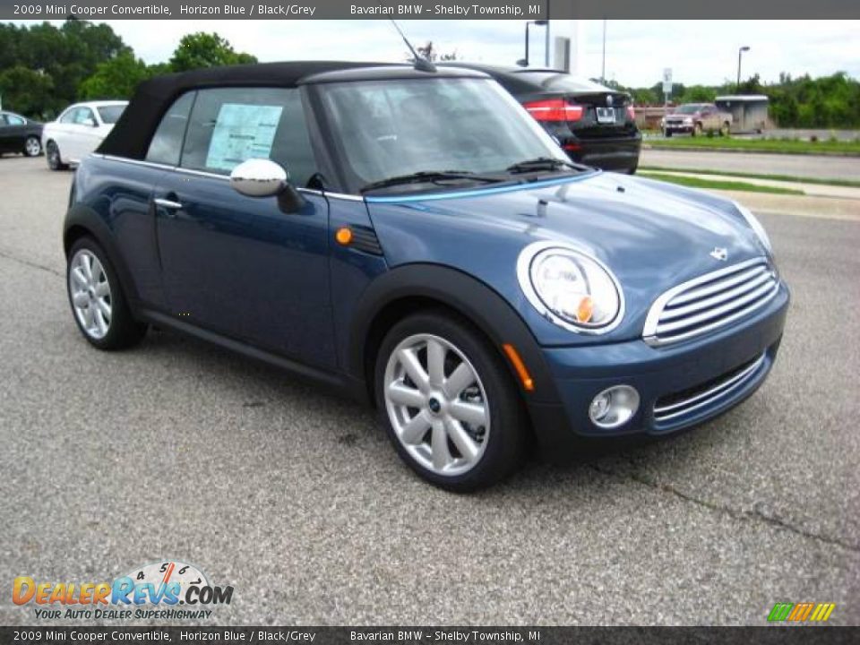 2009 Mini Cooper Convertible Horizon Blue / Black/Grey Photo #7