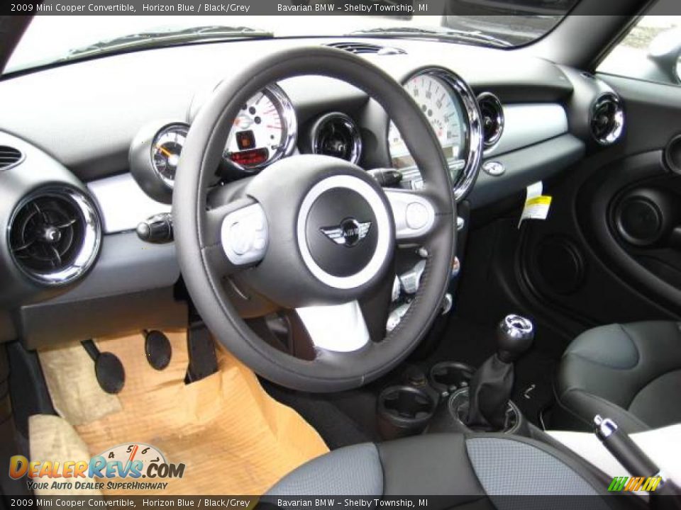 2009 Mini Cooper Convertible Horizon Blue / Black/Grey Photo #10