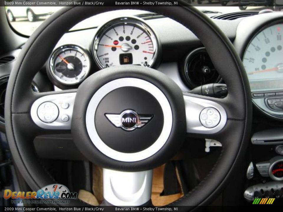 2009 Mini Cooper Convertible Horizon Blue / Black/Grey Photo #16