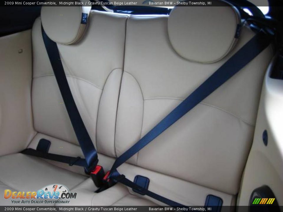2009 Mini Cooper Convertible Midnight Black / Gravity Tuscan Beige Leather Photo #11
