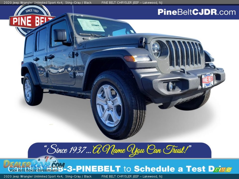 2020 Jeep Wrangler Unlimited Sport 4x4 Sting-Gray / Black Photo #1