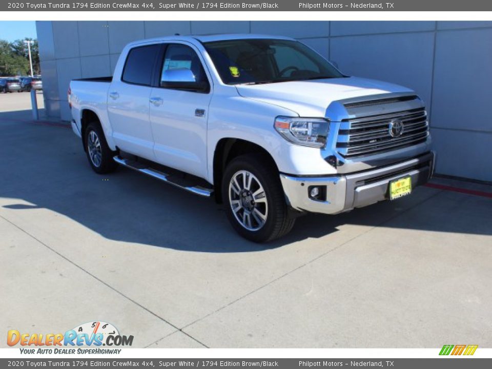 2020 Toyota Tundra 1794 Edition CrewMax 4x4 Super White / 1794 Edition Brown/Black Photo #2