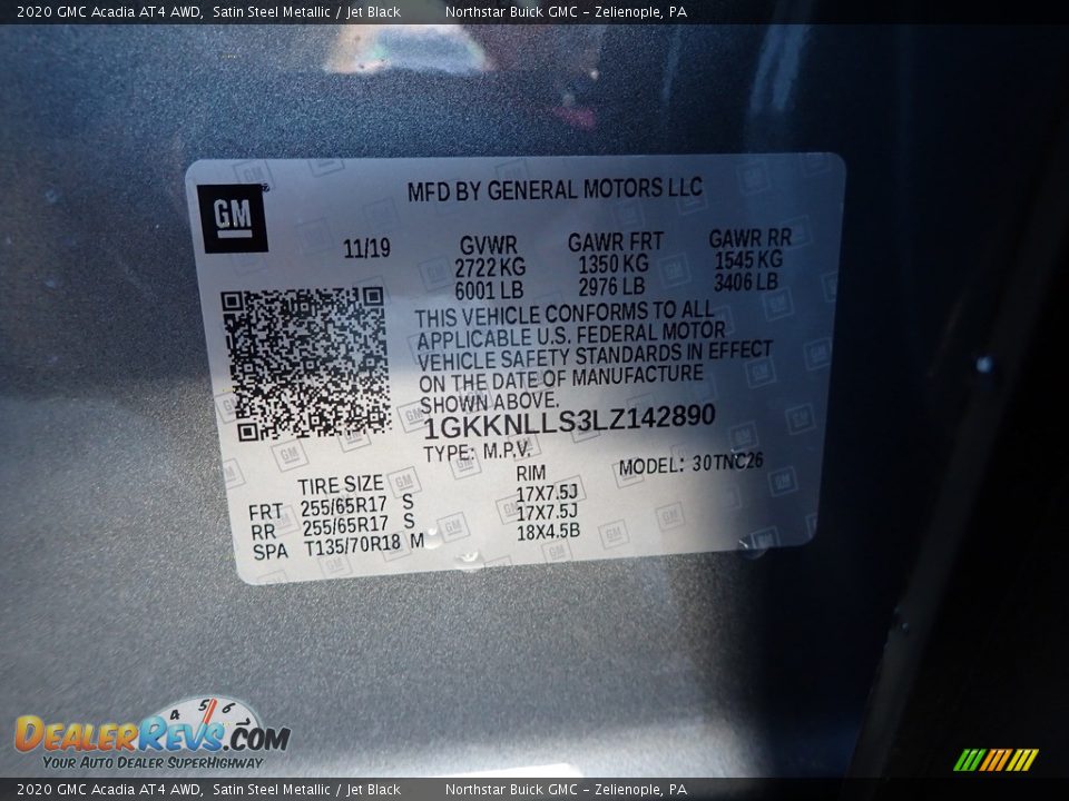 2020 GMC Acadia AT4 AWD Satin Steel Metallic / Jet Black Photo #11