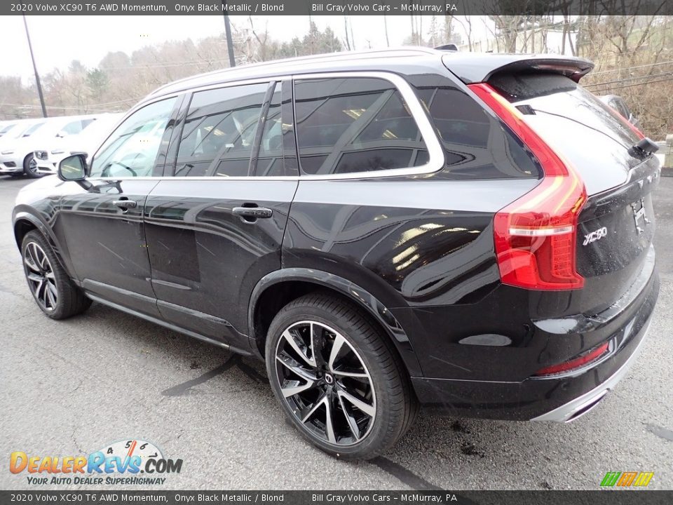 2020 Volvo XC90 T6 AWD Momentum Onyx Black Metallic / Blond Photo #4