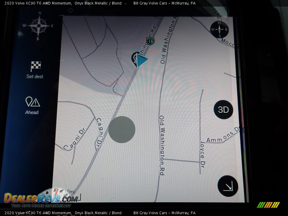 2020 Volvo XC90 T6 AWD Momentum Onyx Black Metallic / Blond Photo #13