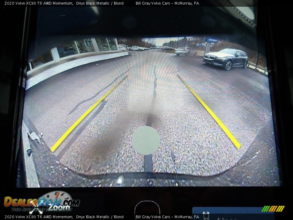 2020 Volvo XC90 T6 AWD Momentum Onyx Black Metallic / Blond Photo #14