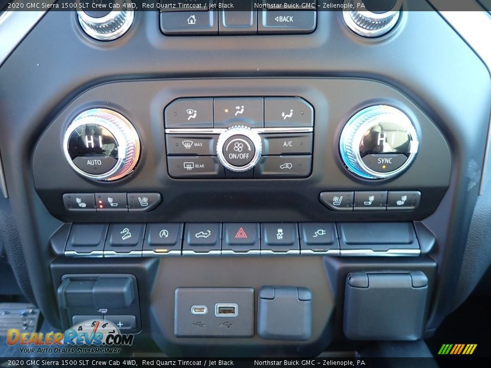 Controls of 2020 GMC Sierra 1500 SLT Crew Cab 4WD Photo #18