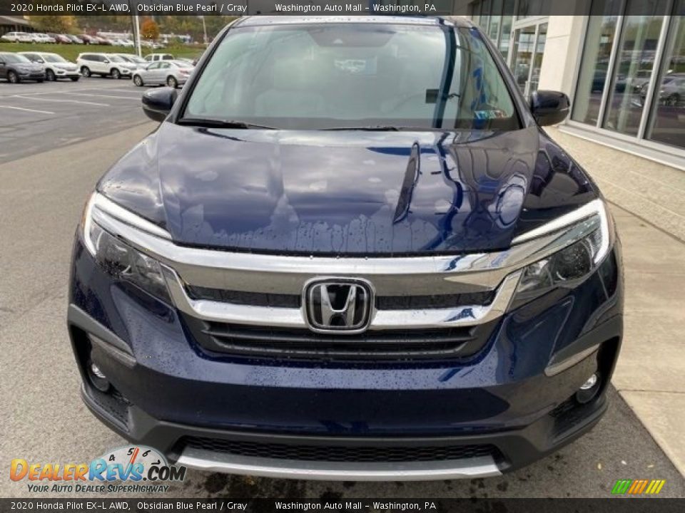 2020 Honda Pilot EX-L AWD Obsidian Blue Pearl / Gray Photo #3