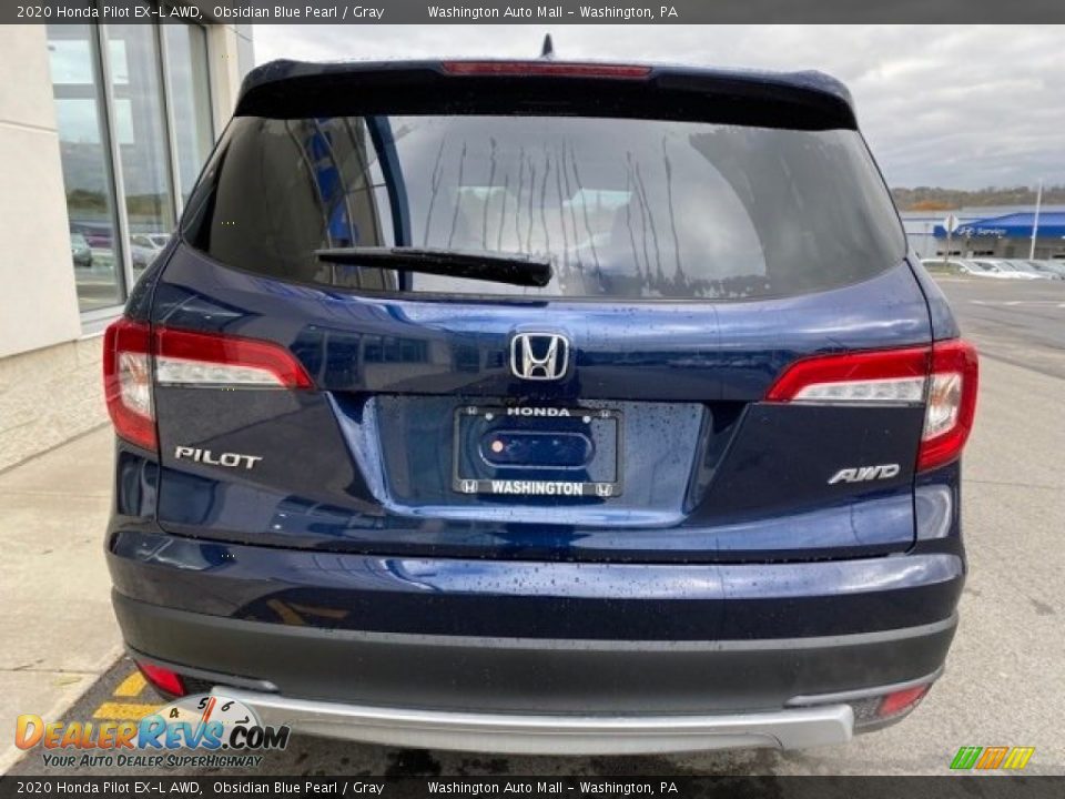 2020 Honda Pilot EX-L AWD Obsidian Blue Pearl / Gray Photo #6