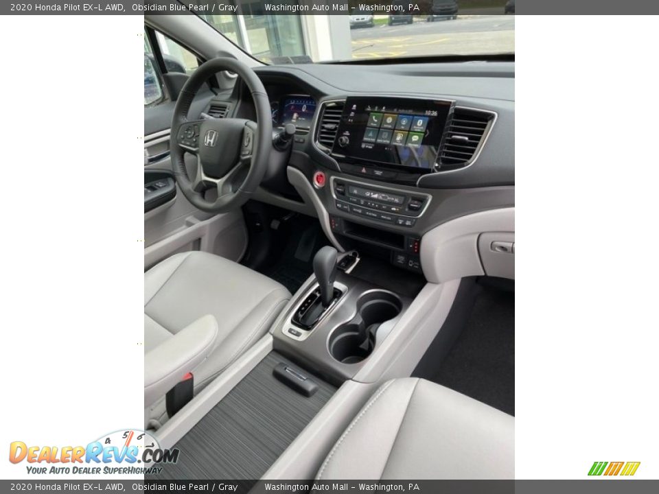 2020 Honda Pilot EX-L AWD Obsidian Blue Pearl / Gray Photo #34