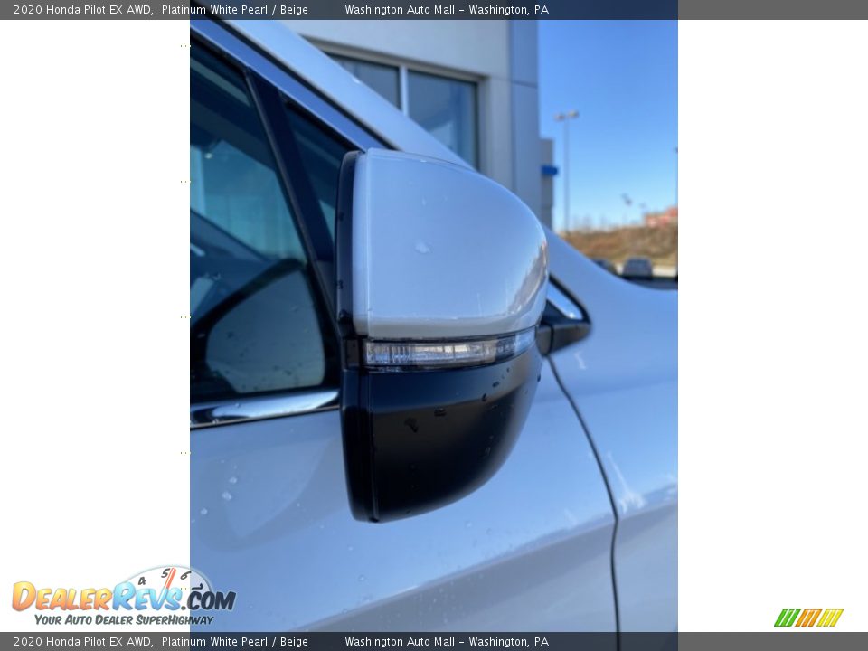 2020 Honda Pilot EX AWD Platinum White Pearl / Beige Photo #28