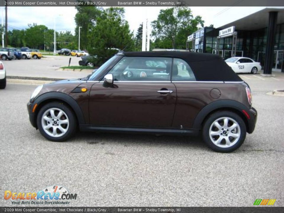 2009 Mini Cooper Convertible Hot Chocolate / Black/Grey Photo #2
