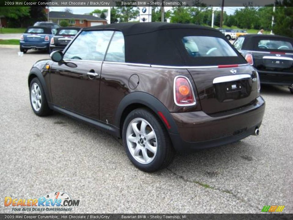 2009 Mini Cooper Convertible Hot Chocolate / Black/Grey Photo #3