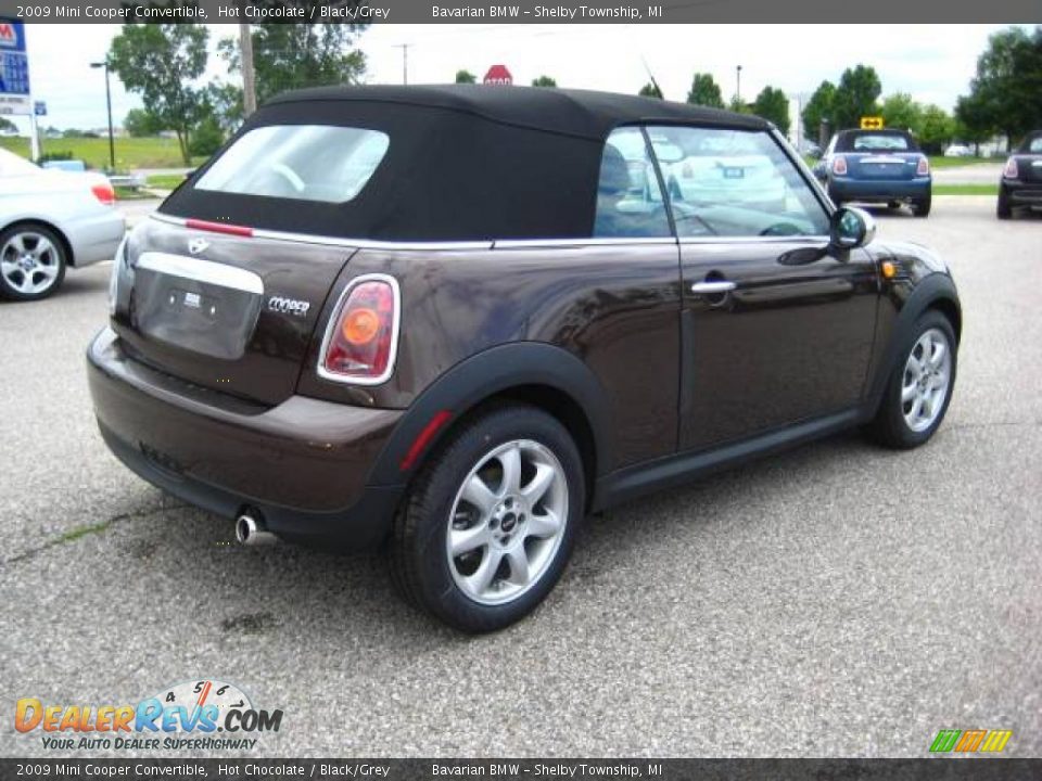 2009 Mini Cooper Convertible Hot Chocolate / Black/Grey Photo #5