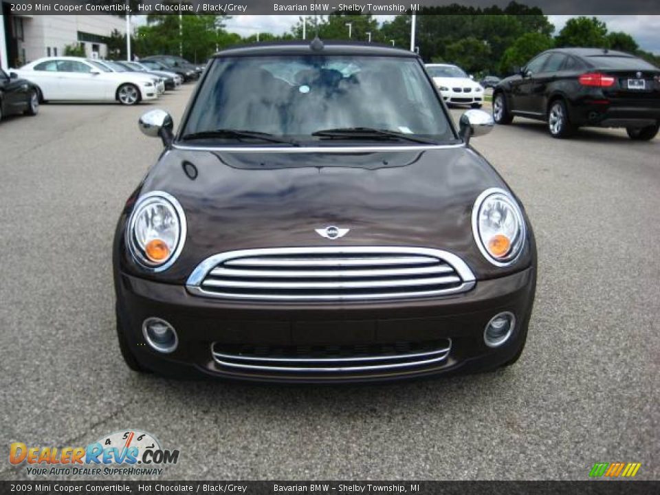 2009 Mini Cooper Convertible Hot Chocolate / Black/Grey Photo #8