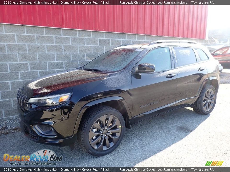2020 Jeep Cherokee High Altitude 4x4 Diamond Black Crystal Pearl / Black Photo #1