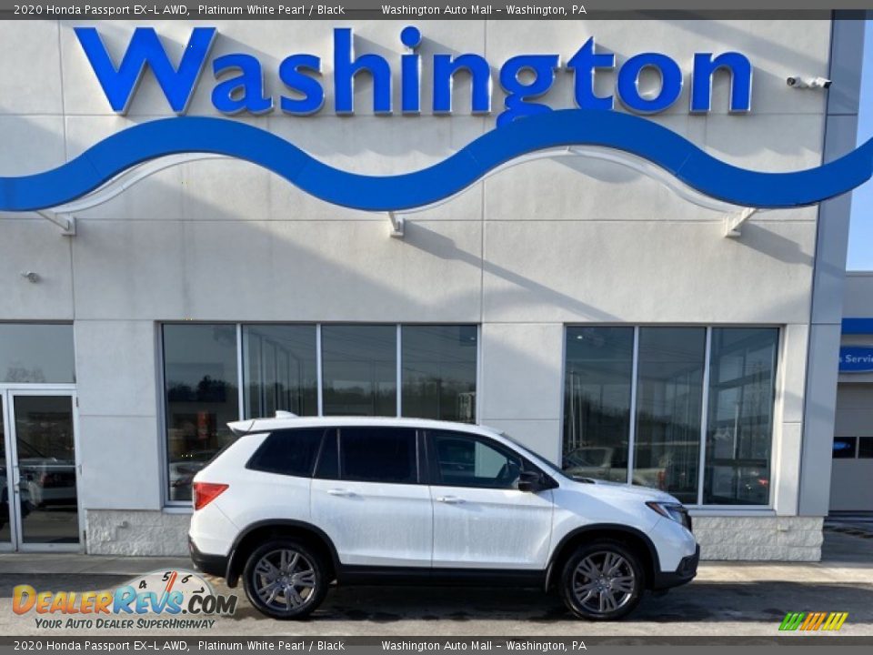 2020 Honda Passport EX-L AWD Platinum White Pearl / Black Photo #1