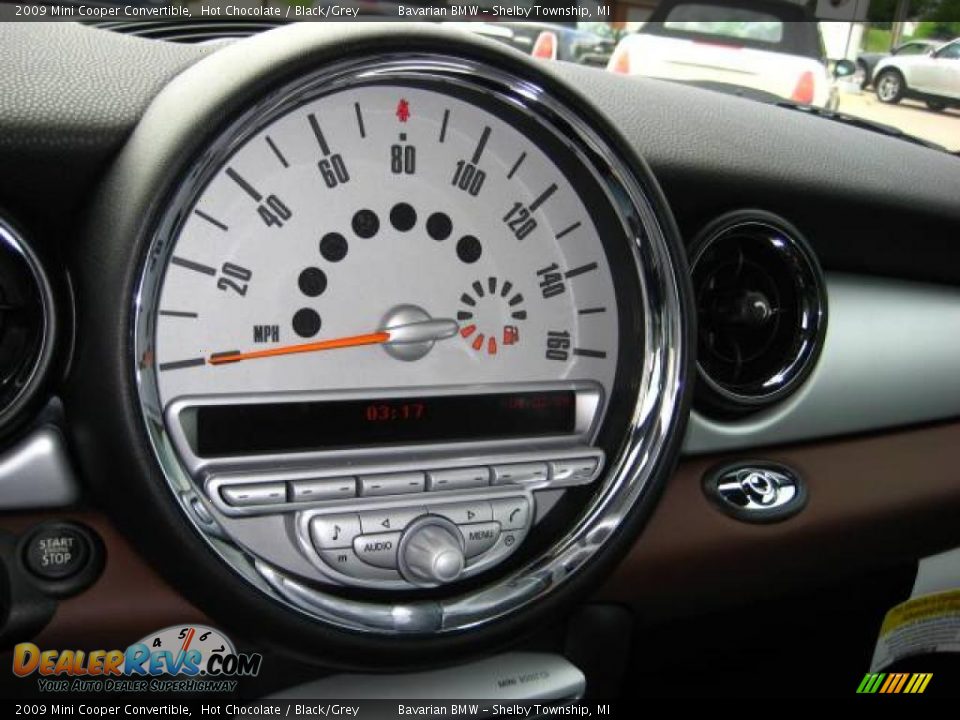 2009 Mini Cooper Convertible Hot Chocolate / Black/Grey Photo #13