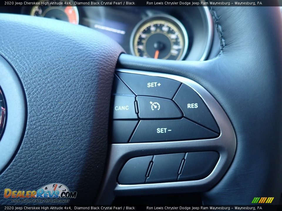 2020 Jeep Cherokee High Altitude 4x4 Diamond Black Crystal Pearl / Black Photo #13