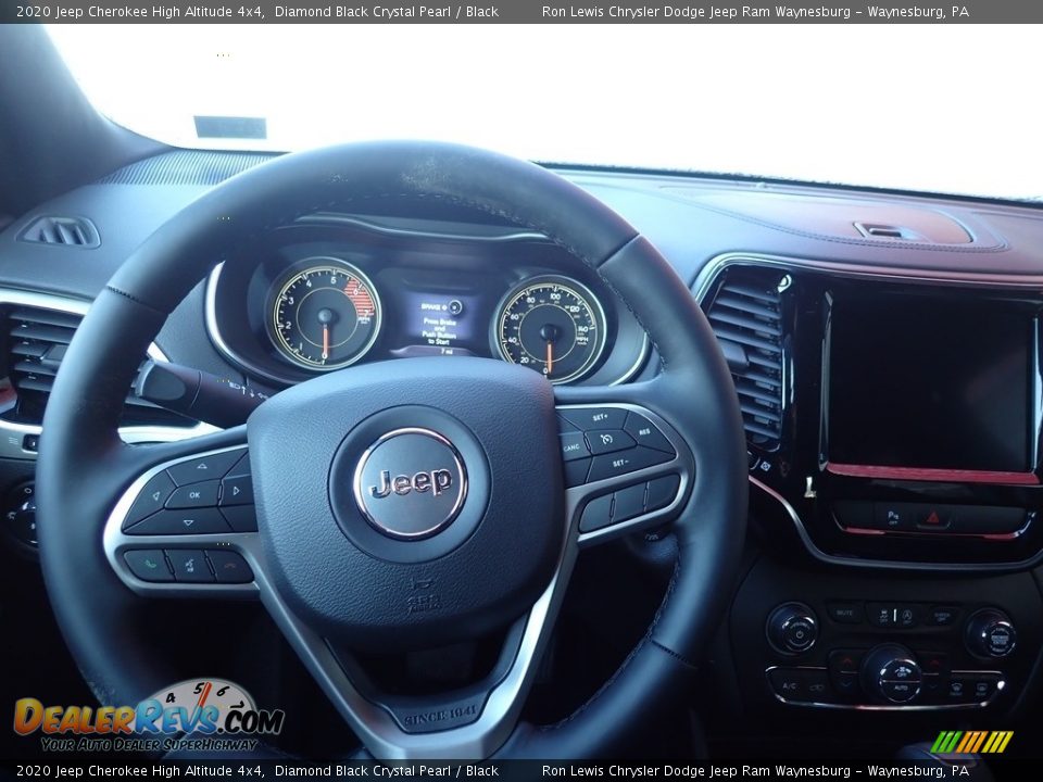 2020 Jeep Cherokee High Altitude 4x4 Diamond Black Crystal Pearl / Black Photo #18