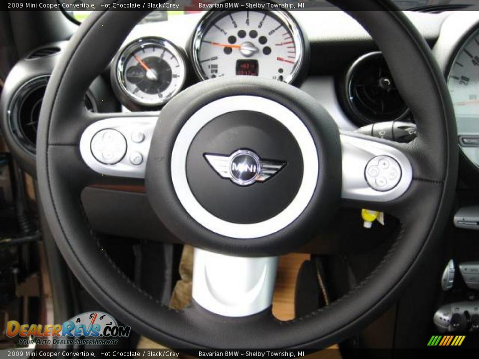 2009 Mini Cooper Convertible Hot Chocolate / Black/Grey Photo #16