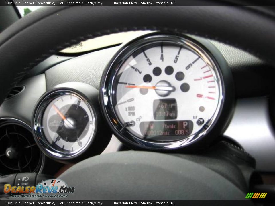 2009 Mini Cooper Convertible Hot Chocolate / Black/Grey Photo #17