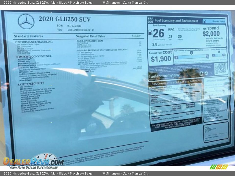 2020 Mercedes-Benz GLB 250 Night Black / Macchiato Beige Photo #10