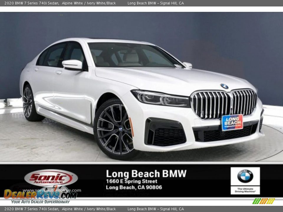 2020 BMW 7 Series 740i Sedan Alpine White / Ivory White/Black Photo #1