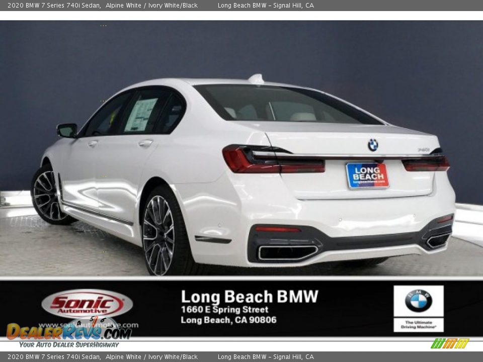 2020 BMW 7 Series 740i Sedan Alpine White / Ivory White/Black Photo #2