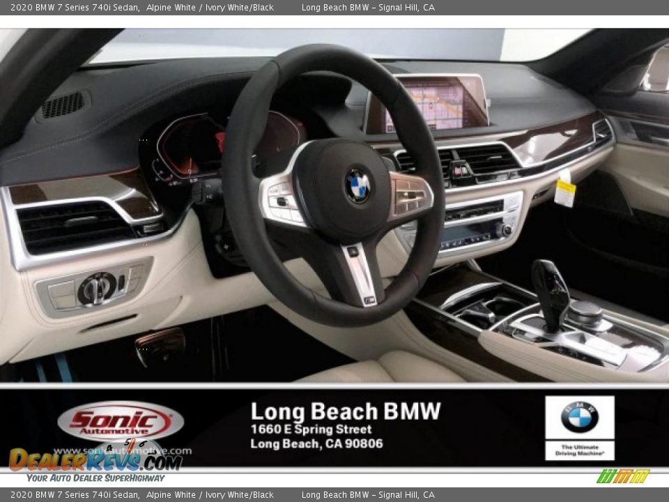 2020 BMW 7 Series 740i Sedan Alpine White / Ivory White/Black Photo #4