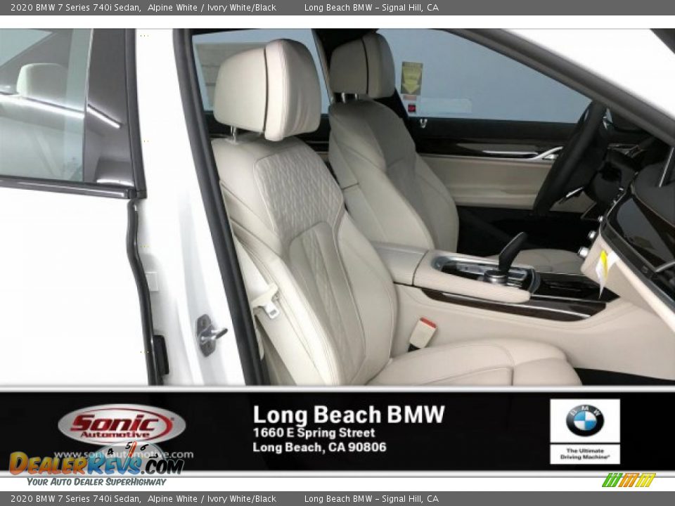 2020 BMW 7 Series 740i Sedan Alpine White / Ivory White/Black Photo #7