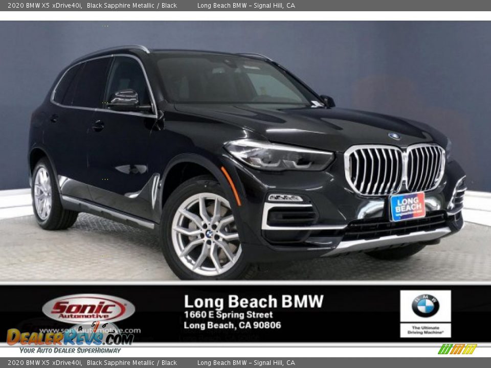 2020 BMW X5 xDrive40i Black Sapphire Metallic / Black Photo #1