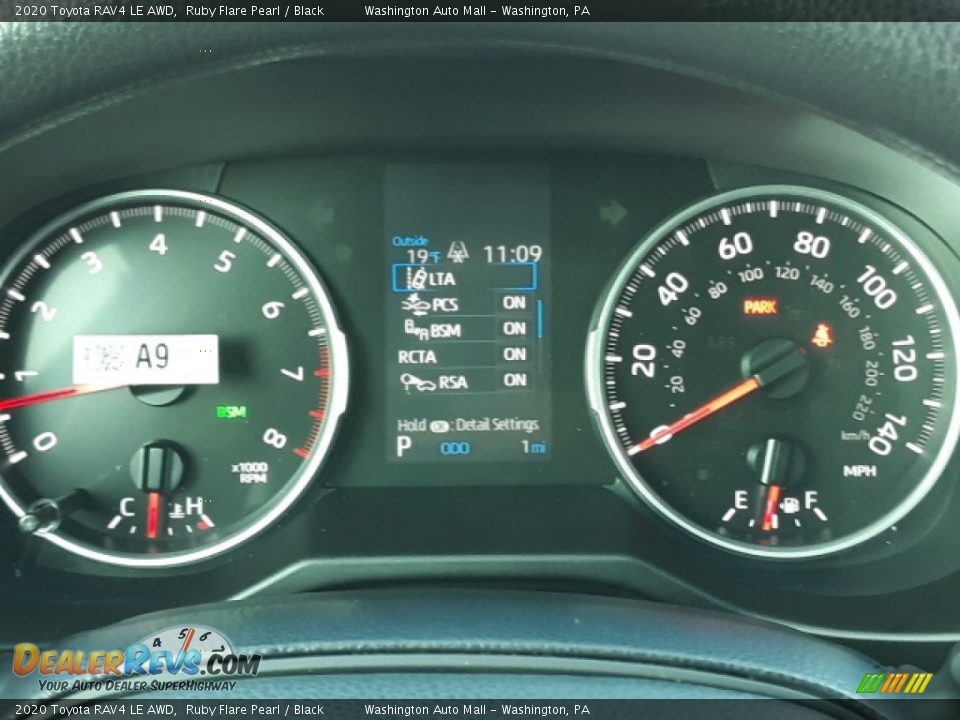 2020 Toyota RAV4 LE AWD Ruby Flare Pearl / Black Photo #21