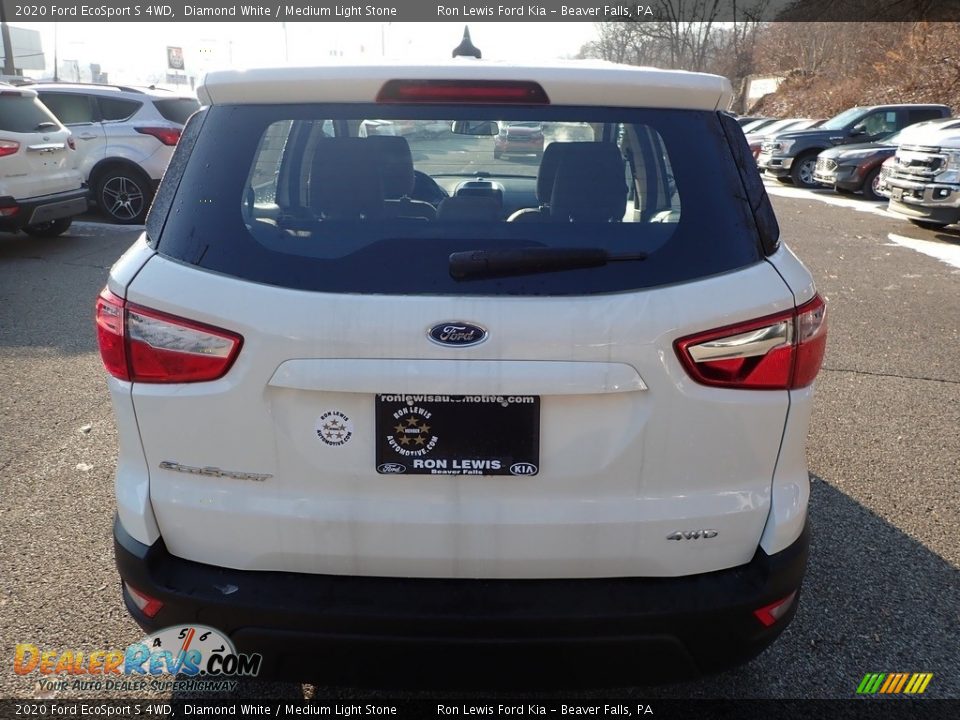 2020 Ford EcoSport S 4WD Diamond White / Medium Light Stone Photo #4