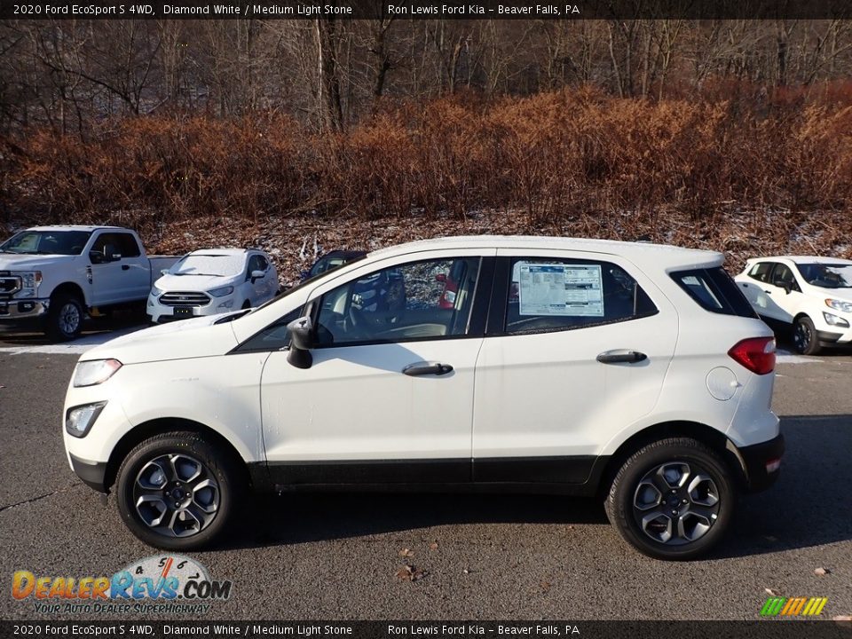 2020 Ford EcoSport S 4WD Diamond White / Medium Light Stone Photo #6